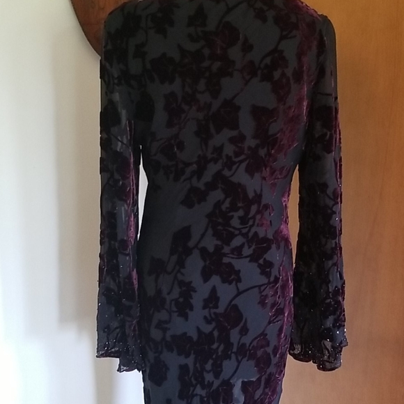 Papell Boutique Evening velvet burnout gown - Picture 5 of 7
